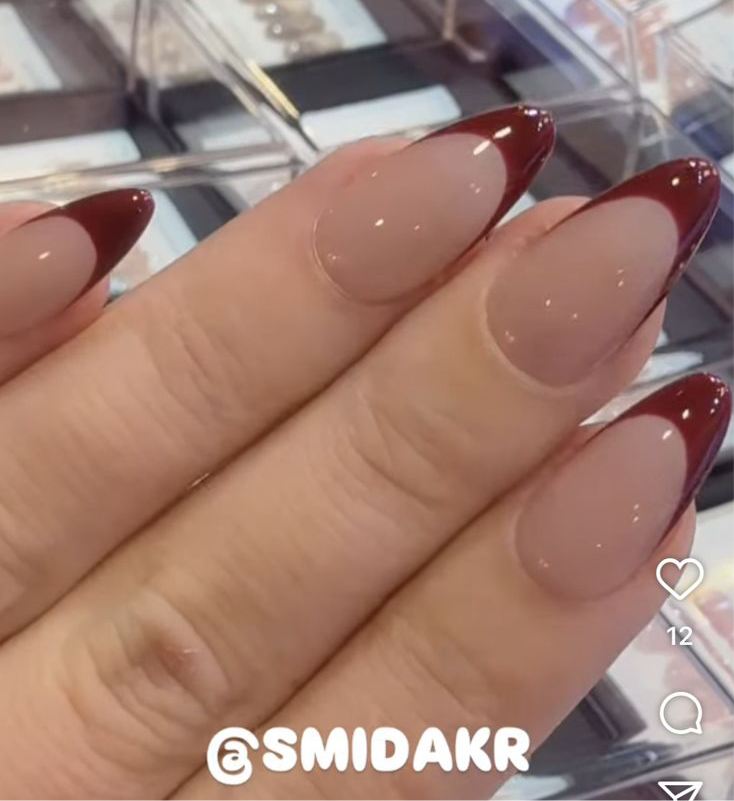 french tip press-on nails by SMiDA — F346