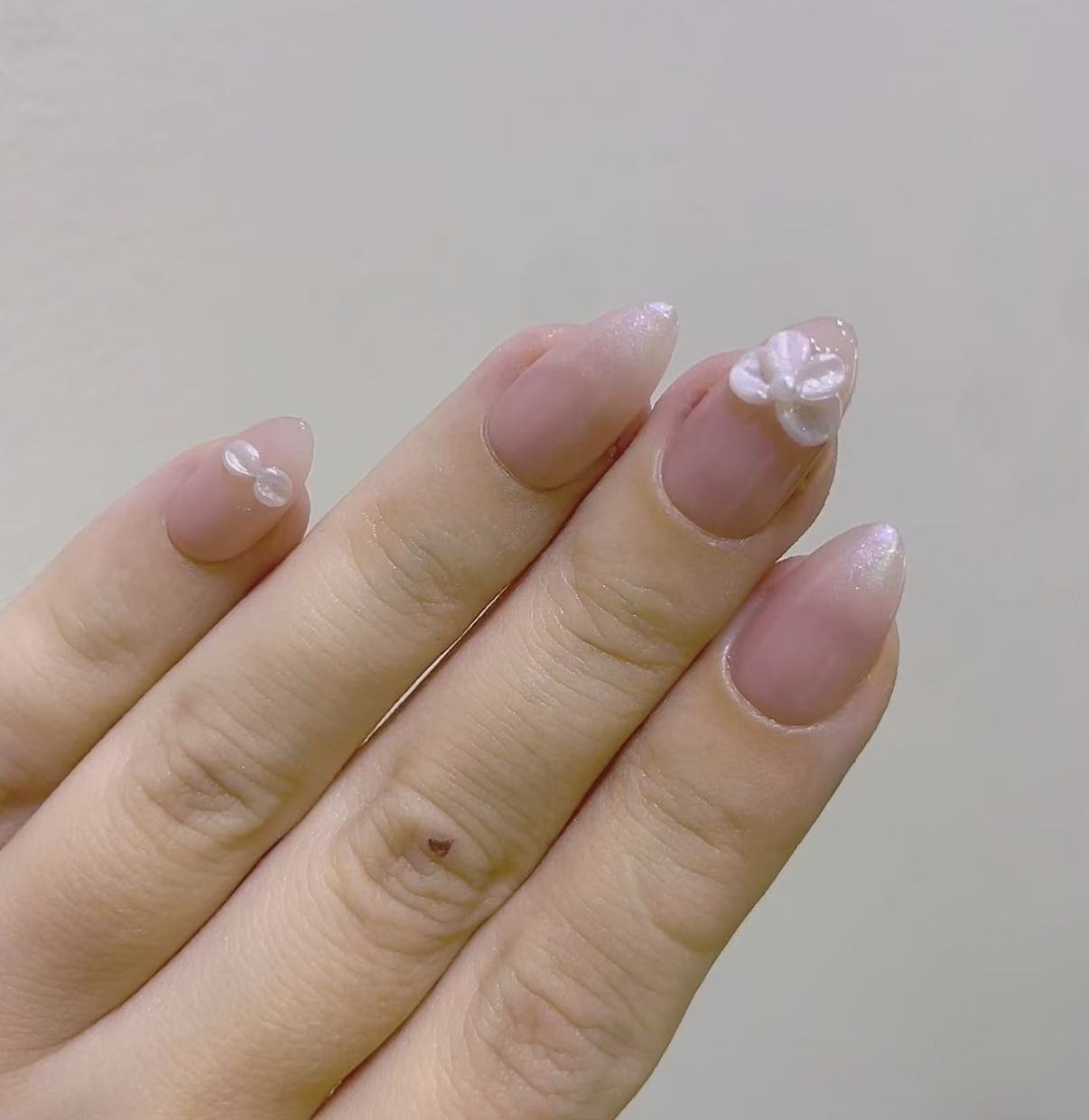 almond natural press-on nails by SMiDA — C762
