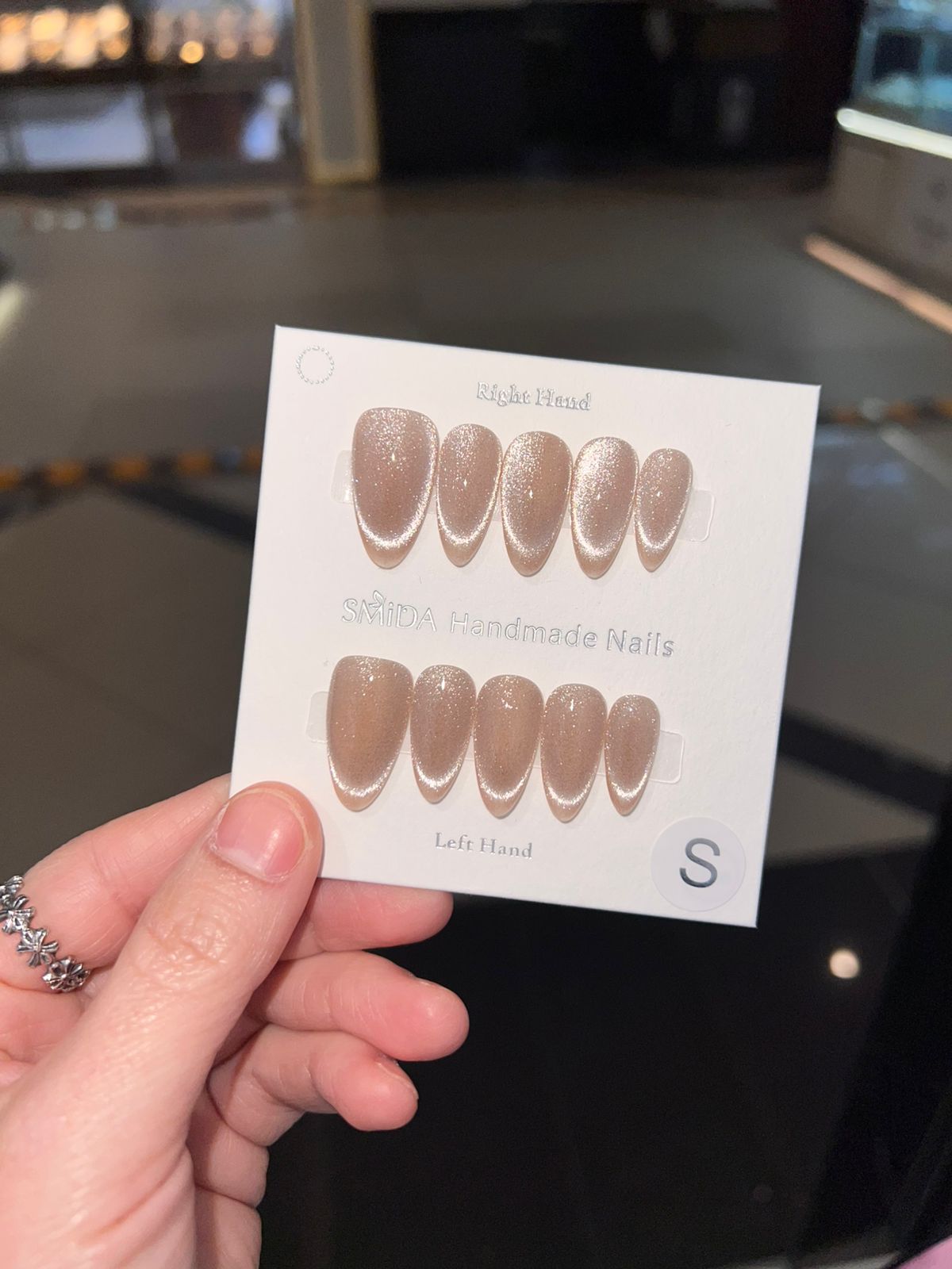 Brown Almond Natural Press-On Nails E518 | SMiDA