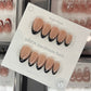 pink square french tip press-on nails by SMiDA — F404