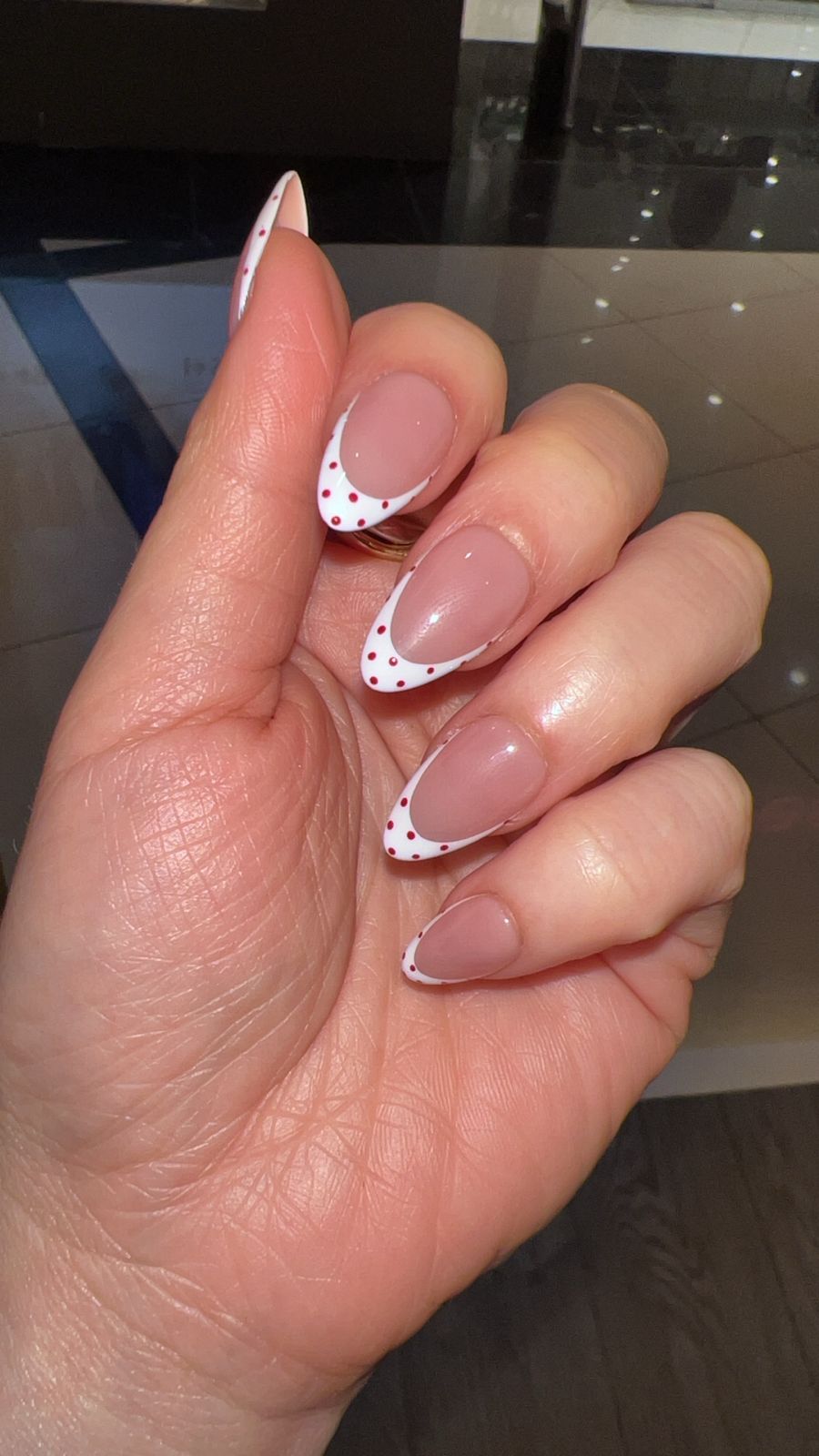 pink square french tip press-on nails by SMiDA — F403 view 2