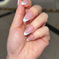 F409 French Tip Press-On Nails - Reusable Korean Nails | SMiDA Dubai